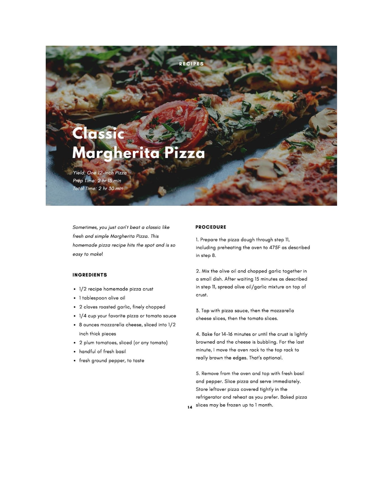 Cookbook Recipe Format. School Cookbook Competition